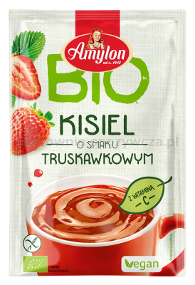 Amylon Kisiel Instant O Smaku Truskawkowym Bezglutenowy Bio 30 G 