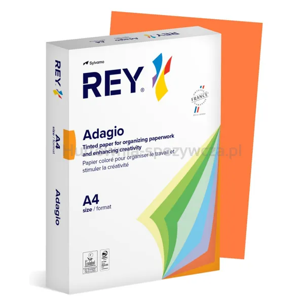 Rey Adagio Papier Ksero A4, 80Gsm, 21 Pomarańczowy Intense *Ryada080X427 R200, 500 Ark. 