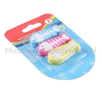 Gumka uniwersalna KEYROAD Ryba, 3szt., blister, mix kolorów - 3