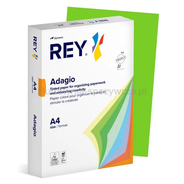 Papier ksero REY ADAGIO, A4, 80gsm, 52 ciemny zielony intense *RYADA080X433 R200