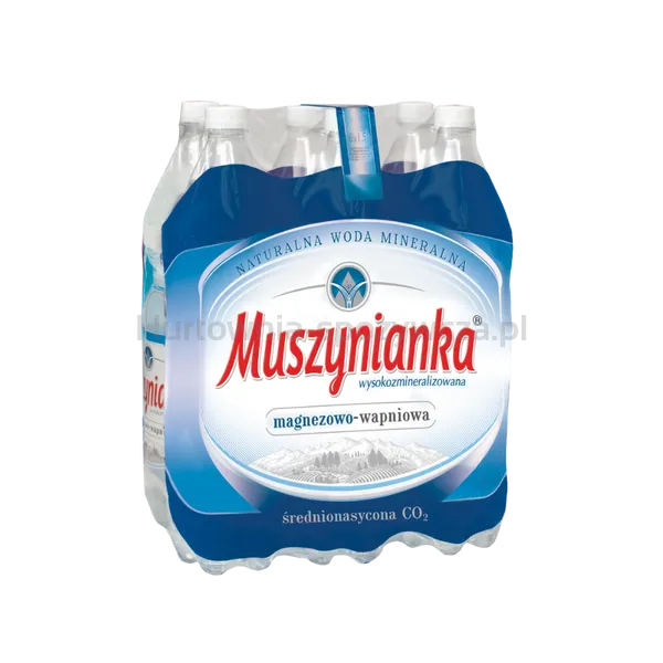 Woda Muszynianka Mineralna gazowana, średnionasycona CO2 1,5l