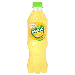 Hortex Gazowany Owoc napój o smaku cytrynowym butelka 500 ml