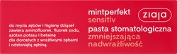 Ziaja Mintperfekt Sensitiv Pasta Zmniejszająca Nadwrażliwość 75 Ml