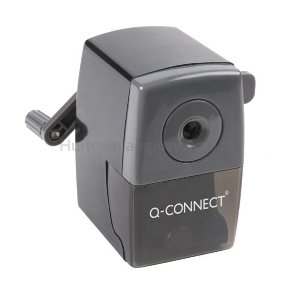 Q-Connect Temperówka na biurko z uchwytem, ręczna, Czarna 