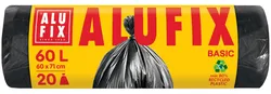 Alufix Worki na śmieci Economy, HDPE, 60l, 20 szt., Czarna