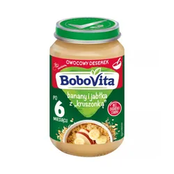 BoboVita Banany i jabłka z kruszonką po 6 miesiącu 190 g