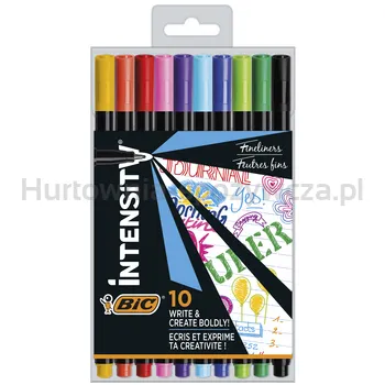Bic Cienkopisy Intensity Fine miks kolorów Etui 10 sztuk