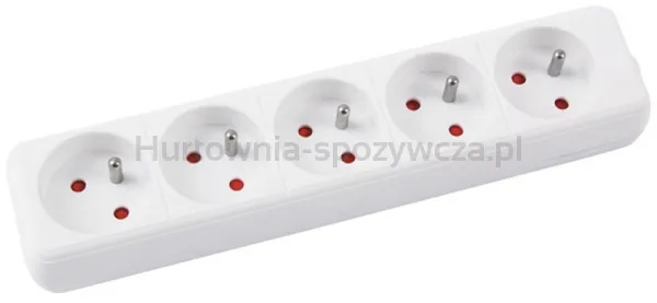 Przedłużacz OFFICE PRODUCTS, 5 gniazd, 1,5m, z uziemieniem, biały