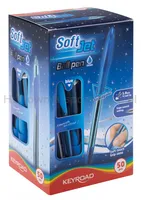 Długopis KEYROAD, 1,0mm, z miękkim uchwytem, pakowany na displayu, niebieski - 5