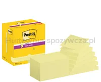 Karteczki samoprzylepne POST-IT Super Sticky Z-Notes do podajnika, 76x127mm, 12x90 kart., żółty
