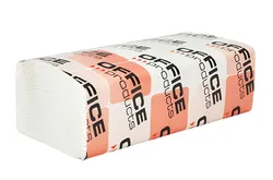 Ręczniki Składane Zz Celulozowe Office Products, 2-Warstwowe, 3000 Listków, 20Szt., Białe