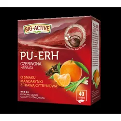 Big-Active - Pu-Erh - Herbata czerwona o smaku mandarynki z trawą cytrynową (40tb x1,8g)