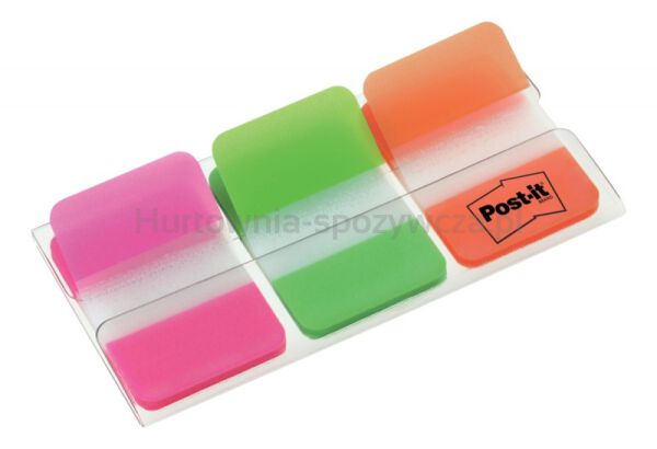 Post-It Zakładki indeksujące do archiwizacji (686-PGOEU), PP, silne, 38x25mm, 3x22 kart., mix kolorów  - 2