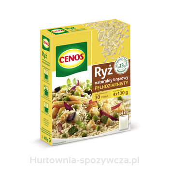 Ryż Naturalny Brązowy Pełnoziarnisty 4 X 100 G Cenos