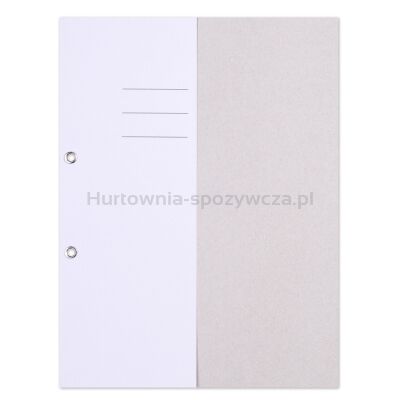 Skoroszyt OFFICE PRODUCTS Budget, karton, z oczkiem, nadruk, 1/2, A4, 250gsm, biały