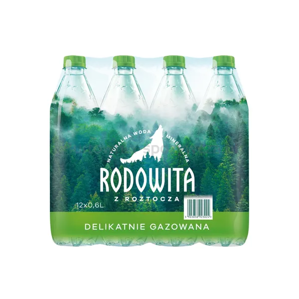 Rodowita Z Roztocza Naturalna Woda Mineralna Delikatnie Gazowana 0,6L SK