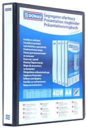 Segregator ofertowy DONAU, PP, A4/4RD/40, czarny