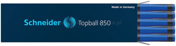 Schneider Wkład do pióra kulkowego Topball 850, 0,5 mm, niebieski  - 2