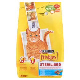Friskies Sterilised Z Łososiem I Dodatkiem Warzyw Karma Dla Dorosłych Kotów 1,5 Kg