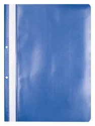 Skoroszyt OFFICE PRODUCTS, PP, A4, 2 otwory, 100/170mikr., wpinany, granatowy