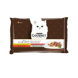 Karma dla kotów GOURMET Przepisy szefa kuchni A LA CARTE Mix - 4 smaki (4x85g) 3+1