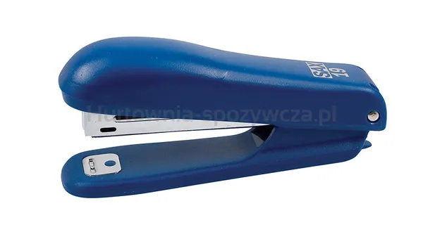 SAX19 Zszywacz zszywa do 10 kartek, zintegrowany rozszywacz, niebieski, zszywki GRATIS 