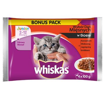 *Whiskas Junior Mięsne Dania 4X100G