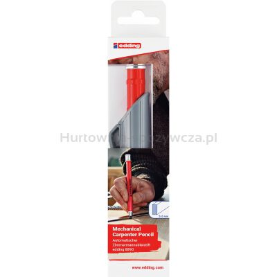 Edding Ołówek stolarski mechaniczny e-8890 HB, blister 