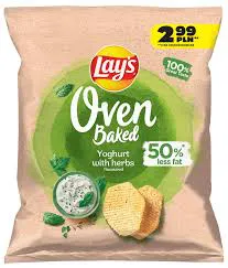 Lay's Oven Baked Chipsy o smaku jogurtu z ziołami 40g