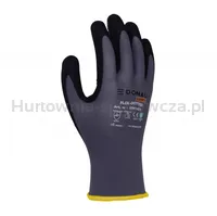 Rękawice DONAU SAFETY Flex-Dotted, kat. II, rozm. 8, szare - 2