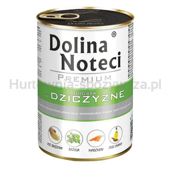 Dolina Noteci Premium Mokra karma dla psów dziczyzna puszka 400 g