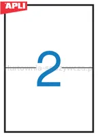 Etykiety uniwersalne APLI, 210x148mm, prostokątne, białe 100 ark. - 2