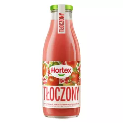 Hortex sok tłoczony z jabłek i czerwonych porzeczek, naturalnie mętny, nie z koncentratu butelka szklana 750ml
