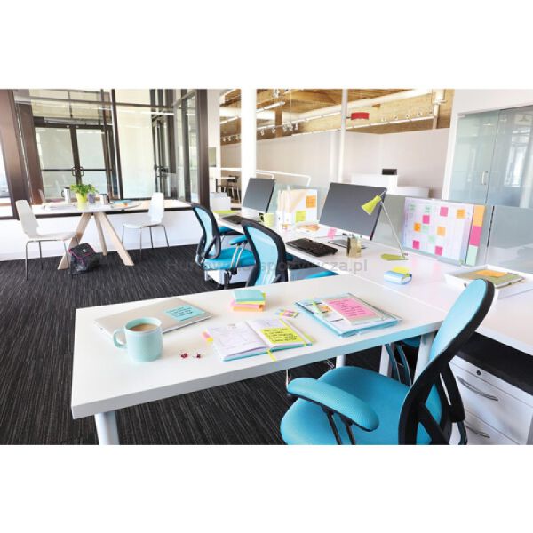 Karteczki samoprzylepne Post-it® Super Sticky XL, CARNIVAL, w linię, 101x101mm, 6x90 kart. - 4