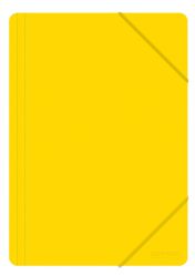 Office Products Teczka z gumką, A4, PP, 500mikr., 3-skrz., żółta 