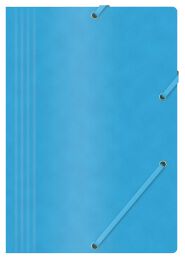 Office Products Teczka z gumką, preszpan, A4, 390gsm, 3-skrz., niebieska 