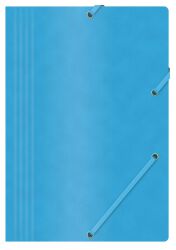Office Products Teczka z gumką, preszpan, A4, 390gsm, 3-skrz., niebieska 