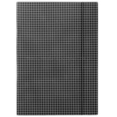 Donau Teczka z gumką karton, A4, 400gsm, 3-skrz., Czarna w kratę 