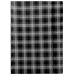 Donau Teczka z gumką karton, A4, 400gsm, 3-skrz., Czarna w kratę 