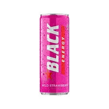 Black Energy Wild Strawberry Flavour 250 ml(data przydatności 06.01.2026)
