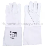 Rękawice spawalnicze DONAU SAFETY DS-WELTIG, TIG, skóra kozia, rozm. 10/XL, biało-szare - 3