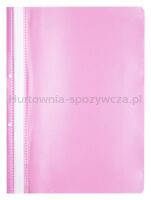 Office Products Skoroszyt, PP, A4, 2 otwory, 100/170mikr., wpinany, różowy 