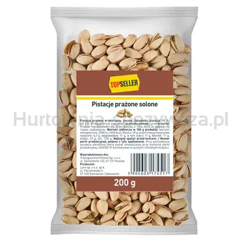 Topseller Pistacje w łupinie prażone solone 200 g