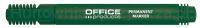 Office Products Marker permanentny okrągły, 1-3mm (linia), zielony 