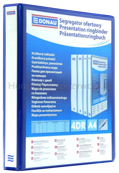 Donau Segregator ofertowy PP, A4/4RD/65, niebieski 