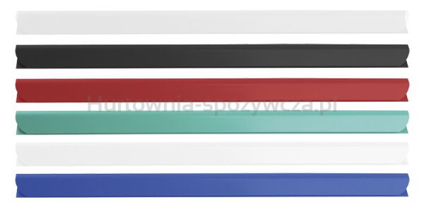 Donau Listwa zaciskająca, PVC, A4, 6mm, do 60 kartek, niebieska  - 2