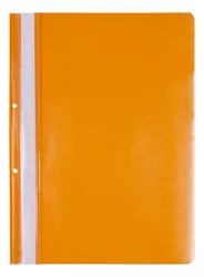 Office Products Skoroszyt, Pp, A4, 2 Otwory, 100/170Mikr., Wpinany, Pomarańczowy 
