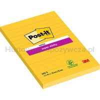 Post-It Karteczki samoprzylepne Super Sticky (660-S), 102x152mm, 1x75 kart., żółte 