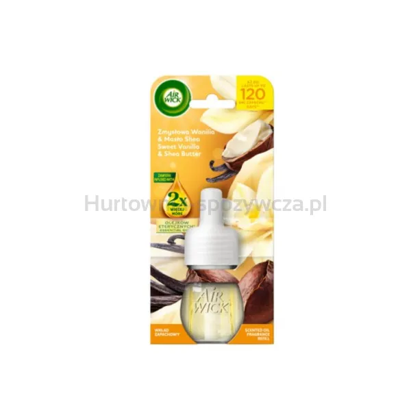 Air Wick Elektryczny Odświeżacz Powietrza Zmysłowa Wanilia I Masło Shea Wkład 19 Ml
