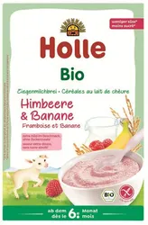 Holle Kaszka ryżowa Mleczna na bazie mleka koziego malinowo-bananowa od 6 miesiąca życia BIO 200 g
